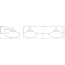 Aplica led inteligenta pentru baie ledvance smart+ wifi orbis elypse 340, 12w, 1000 lm, lumina alba (3000-6500k), ip44, 340x166x880mm, metal, argintiu,  Lampi de interior | electropc.ro