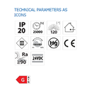 Banda led vivalux elit 320 cob, 5 metri, 11w/m, 1000 lm/m, cob 320leds/m, 24vdc, lumina calda (3000k), dimabila, 25000h, 120°, ip20,  Benzi LED si accesorii | electropc.ro