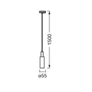 Pendul cu montaj pe sina ledvance tracklight, 1xgu10 (neinclus), max 35w, ip20, lungime cablu 1.5m, negru,  Lampi de interior | electropc.ro