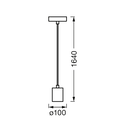 Pendul ledvance vintage 1906 round cromat, e27, max. 15w led, metal, ip20, Ø100mm, cablu 1.5m, bec neinclus,  Lampi de interior | electropc.ro
