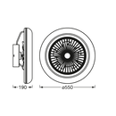 Plafoniera led inteligenta cu ventilator ledvance smart+ wifi ceiling fan cu telecomanda, 75w, 4100 lm, lumina alba (3000-6500k), dimabila, ip20, Ø600x216mm, alb,  Lampi de interior | electropc.ro