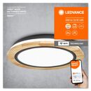 Plafoniera led inteligenta ledvance smart+ wifi orbis wood, 24w, 2950 lm, lumina alba (2700-6500k), dimabila, ip20, Ø400x75mm, lemn natur, clasa energetica e,  Lampi de interior | electropc.ro