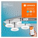 Plafoniera led inteligenta pentru baie ledvance smart+ wifi orbis square wave 300, 26w, 2800 lm, lumina alba (3000-6500k), ip44, 300x93x300mm, metal, argintiu,  Lampi de interior | electropc.ro