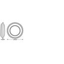 Plafoniera led ledvance orbis berlin 490, 36w, 4700 lm, lumina calda (3000k), ip20, Ø49cm, metal/plastic, argintiu,  Lampi de interior | electropc.ro