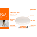 Plafoniera led pentru baie cu senzor de miscare ledvance surface slim square 200, 19w, 2000 lm, lumina neutra (4000k), ip65/ik10, 200x200x55mm, alb,  Lampi de interior | electropc.ro