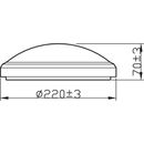 Plafoniera led philips doris cl257, 6w, 600 lm, lumina calda (2700k), ip44, 22cm, negru,  Lampi de interior | electropc.ro