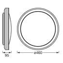 Plafoniera led rgb inteligenta ledvance smart+ wifi orbis circle 460, 28w, 2400 lm, lumina alba si color (3000-6500k), ip20, Ø460x95mm, abs/policarbonat, alb,  Lampi de interior | electropc.ro
