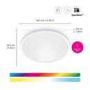 Plafoniera led rgb wiz superslim, wi-fi, control vocal, 32w, 3750 lm, lumina alba si color (2200-6500k), ip20, 55cm, alb,  Lampi de interior | electropc.ro