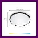 Plafoniera led wiz superslim, wi-fi, control vocal, 32w, 3800 lm, lumina alba (2700-6500k), ip20, 55cm, negru,  Lampi de interior | electropc.ro