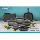 Semioala fonta emailata + capac 28x13 cm, 6l, marble gray, cooking by heinner,  Tavi copt | electropc.ro