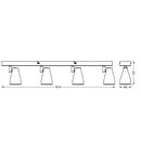 Spot led cvadruplu ajustabil ledvance pear, 4xgu10, 4x4.3w, 1400 lm, lumina calda (2700k), ip20, 614x131x60mm, metal/plastic, alb,  Lampi de interior | electropc.ro