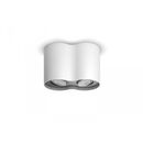 Spot led dublu philips hue pillar, bluetooth, 2xgu10, 2x5w, 700 lm, lumina alba (2200-6500k), ip20, 19.3x10.3cm, metal, alb,  intrerupator cu variator inclus,  Lampi de interior | electropc.ro