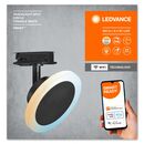 Spot led inteligent pe sina ledvance smart+ wifi tracklight spot circle, 6.5w, 480 lm, lumina alba (3000-6500k), dimabila, ip20, reglabil, Ø120x95mm, negru,  Lampi de interior | electropc.ro