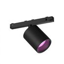 Spot led rgb philips hue perifo, bluetooth, control vocal, 24v, 5.3w, 490 lm, lumina alba si color (2000-6500k), ip20, 12.8x17.7x6.7cm, metal, negru,  Lampi de interior | electropc.ro
