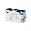 Spot led rgb wiz imageo, wi-fi, bluetooth, 2x4.9w, 690 lm, lumina alba si color (2200-6500k), ip20, metal, alb,  Lampi de interior | electropc.ro