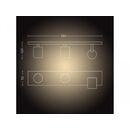 Spot led triplu philips hue runner, bluetooth, 3xgu10, 3x5.5w, 1050 lm, lumina alba (2200-6500k), ip20, 48 cm, metal, negru, intrerupator cu variator inclus,  Lampi de interior | electropc.ro
