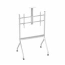 Stand tv mobil serioux tv213ca, dimensiuni: 1050x755x2320mm, compatibilitate max vesa:  900x600mm, compatibilitate tv:  55"-100", greutate maximă suportata: 120 kg, baza cu 4 roti, raft multifunctional, alb,  Suporturi TV & Monitor | electropc.ro