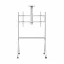 Stand tv mobil serioux tv213ca, dimensiuni: 1050x755x2320mm, compatibilitate max vesa:  900x600mm, compatibilitate tv:  55"-100", greutate maximă suportata: 120 kg, baza cu 4 roti, raft multifunctional, alb,  Suporturi TV & Monitor | electropc.ro