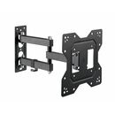 Suport tv serioux lcd/led, tv68-223, compatibilitate  dimensiune ecran 23"-43", material otel, vesa:100x100, 100x200, 200x100, 200x200, greutate maximă suportata: 30 kg, profil: 56~378mm, inclinare: ＋3°～-10°, pivotare: +90°~-90°, management cabluri, negru,  Suporturi TV & Monitor | electropc.ro
