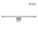 Aplica led pentru baie vivalux zoe, 8w, 700 lm, lumina neutra (4000k), 110°, ip44, 400x151x67mm, 25000h, nichel satinat,  Lampi de interior | electropc.ro