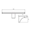 Aplica led pentru baie vivalux zoe, 8w, 700 lm, lumina neutra (4000k), 110°, ip44, 400x151x67mm, 25000h, nichel satinat,  Lampi de interior | electropc.ro