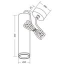 Pendul vivalux round king, gu10, max. 35w, ip20, Ø60x1330mm, negru, bec neinclus,  Lampi de interior | electropc.ro