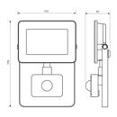 Proiector led cu senzor de miscare vivalux shift, 20w, 230v, 1800 lm, lumina rece (6400k), 110°, ip44, 122x178x50mm, 20000h, aluminiu, -25÷+40°c, negru,  Proiectoare | electropc.ro