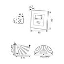 Senzor de miscare incastrat, pentru doza de derivatie, ir vivalux zulu, 230v, ip20, 48.5x48.5mm, incandescent 500w, led 200w, alb,  Aplice | electropc.ro
