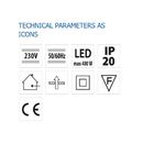 Senzor de miscare incastrat ir vivalux kylo, 230v, ip20, Ø50x66.5mm, incandescent 800w, led 400w, alb,  Aplice | electropc.ro