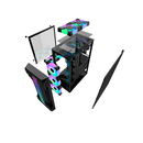 Carcasa pro gaming zerg mid tower argb negru,  Carcase | electropc.ro
