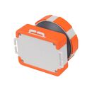 Lanterna led camping + frontala ledvance, 1.5w smd, 100 lm, lumina rece (6500k), 3 moduri de iluminare (100%-400 lm, 30%-120 lm si flash), acumulator li-ion 1200 mah, curea, ip20, portocaliu/gri,  Lampi de exterior | electropc.ro