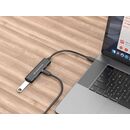 Conceptronic hubbies12b 4-port usb 3.2 gen 1 hub, usb-c x 2, usb-a x 2, aluminum case, 24 x 92 x 12 mm,  Hub-uri USB | electropc.ro