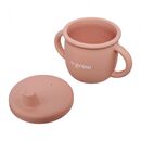 Set diversificare 3 piese silicon : bol , farfurie si cana cu cioc, roz, u-grow,  Articole hranire bebelusi | electropc.ro