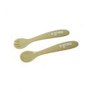 Set diversificare 5 piese silicon : baveta, bol, farfurie, lingurita si furculita, olive, u-grow,  Articole hranire bebelusi | electropc.ro