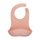 Set diversificare 5 piese silicon : baveta, bol, farfurie, lingurita si furculita, roz, u-grow,  Articole hranire bebelusi | electropc.ro