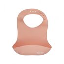 Set diversificare 5 piese silicon : baveta, bol, farfurie, lingurita si furculita, roz, u-grow,  Articole hranire bebelusi | electropc.ro