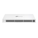 Switch tp-link cu 52 de porturi, 48× 10/100/1000 mbps poe+ rj45 ports (auto negotiation/auto mdi/mdix),4× gigabit sfp slots, capacitate switch 104 gbps, dimensiuni 17.3×13.0×1.7 in (440×330×44 mm),  Switch-uri | electropc.ro