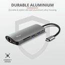 Hub usb trust dalyx, 7 porturi usb-c, negru,  Hub-uri USB | electropc.ro