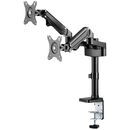 Brat de birou pentru monitor neomounts, poate sustine 2 monitoare cu diagonala display 17-27", suporta pana la 14kg per monitor, full motion, +45°, -45° inclinatie, +90°, -90° swivel, +180°, -180° rotatie,  vesa min 75x75, vesa max 100x100, reglabil pe in,  Suporturi TV & Monitor | electropc.ro