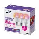 3 becuri led rgb inteligente wiz connected colors a60, wi-fi, e27, 8.8w (60w), 806 lm, lumina alba si color (2700-6500k), compatibil google assistant/alexa/siri,  Becuri si Tuburi LED | electropc.ro
