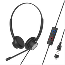 Casti cu fir call center tellur voice 320, binaural, usb, negru,  Casti audio | electropc.ro