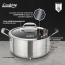 Semioala inox+capac sticla in 3 straturi 28x13 cm, 7 l, titanium3, cooking by heinner,  Tavi copt | electropc.ro
