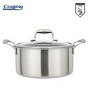 Semioala inox+capac sticla in 3 straturi 28x13 cm, 7 l, titanium3, cooking by heinner,  Tavi copt | electropc.ro