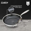 Tigaie inox in 3 straturi 24x4.5 cm, titanium3, cooking by heinner,  Tigai si seturi | electropc.ro