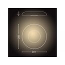 Plafoniera led philips hue still, bluetooth, 22.5w (204w), 2500 lm, lumina alba (2200-6500k), ip20, metal/plastic, 39.1cm, argintiu, intrerupator cu variator inclus,  Lampi de interior | electropc.ro