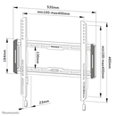 suport tv de perete, neomounts by newstar wl30-550bl14, fix, 32"- 65", vesa 400x400mm, suporta pana la 60kg, negru,  Suporturi TV & Monitor | electropc.ro