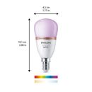 Bec led rgb inteligent philips bulb p45, wi-fi, bluetooth, e14, 4.9w (40w), 470 lm, lumina alba si color (2200-6500k),  Becuri si Tuburi LED | electropc.ro