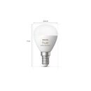 Bec led rgb inteligent philips hue p45, bluetooth, e14, 5.1w, 470 lm, lumina alba si color (2000-6500k),  Becuri si Tuburi LED | electropc.ro