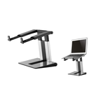 Nm newstar foldable laptop stand stand silver/ black  specifications general min. screen size*: 10 inch max. screen size*: 17 inch min. weight: 0 kg max. weight: 5 kg screens: 1 desk mount: stand  functionality height adjustment: 20,7-26,7 cm width adjust,  Stand & Cooling pad | electropc.ro