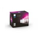 Pachet 2 becuri led rgb inteligente philips hue a60, bluetooth, e27, 9w (75w), 1100 lm, lumina alba si color (2000-6500k) + consola hue bridge + intrerupator cu variator,  Becuri si Tuburi LED | electropc.ro